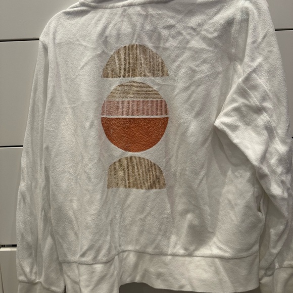 Faherty-white, hooded, towel material sweatshirt-xl - Picture 2 of 3